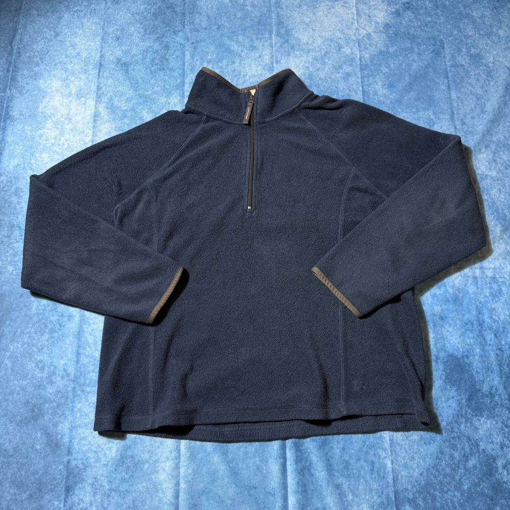 Y2K Old Navy Navy Blue Quarter Zip Fleece Pullover Gorpcore XL
